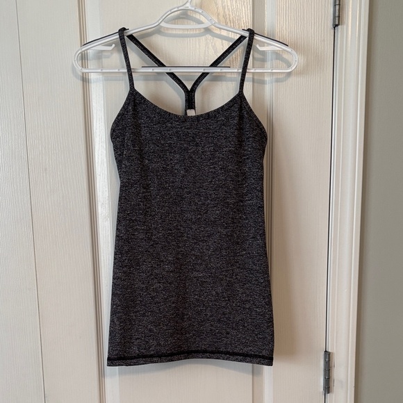 lululemon athletica Tops - lululemon Women’s Heathered Gray Power Y Tank size 6